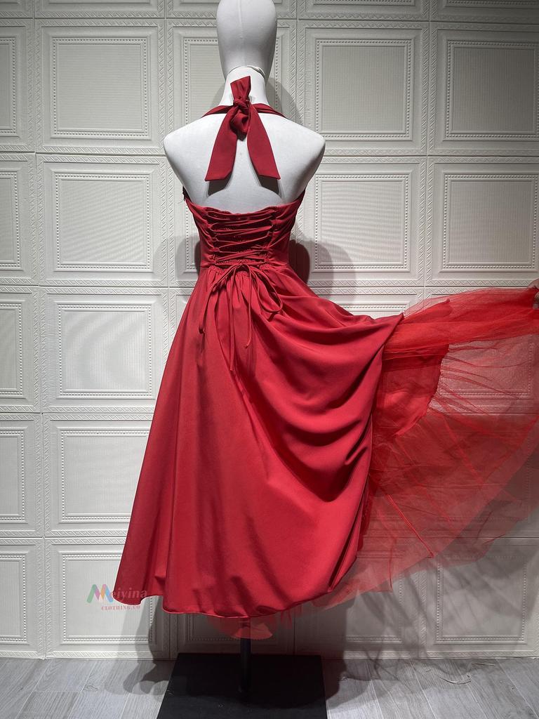 Lace-Up Waist-Cinching Puffy Evening Gown (European and American Design) - 2025 Collection