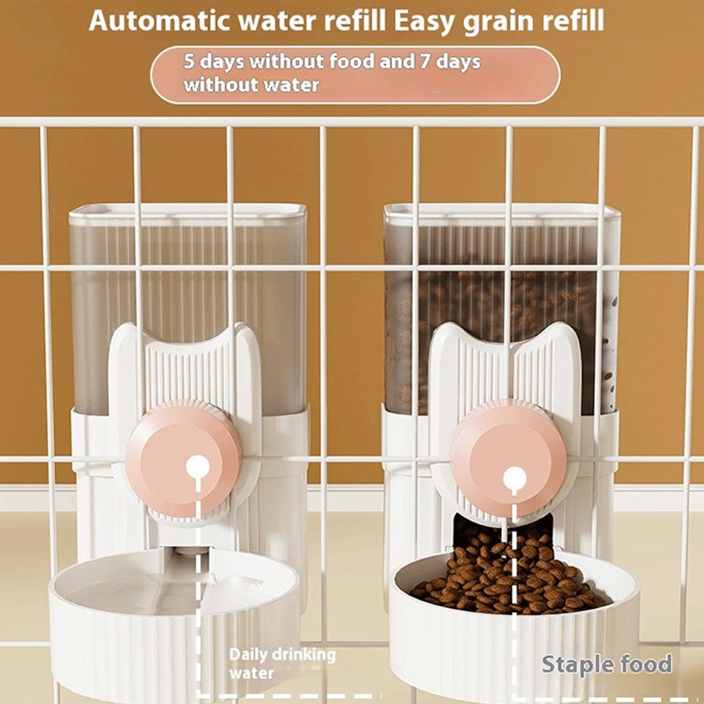 2x Hanging Automatic Cat Feeder And Water Dispenser For Ferrets And Rabbits Rabbit Feeders For Cages