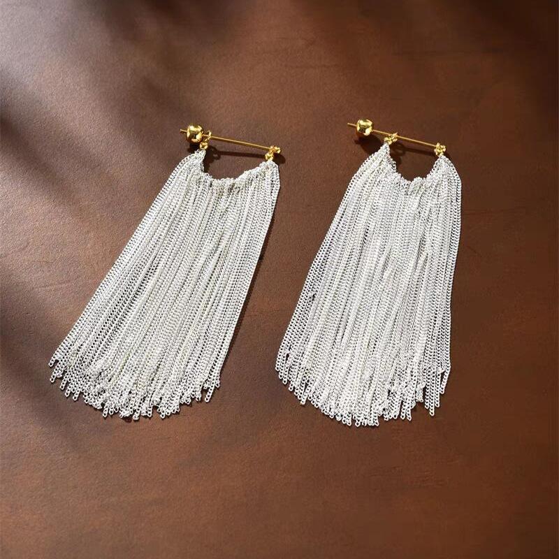 Waterfall Tassel Earrings Lightweight Dangle Design with Multiple Layered Strands for Women and Girls Suitable for Daily Wear and Special Occasions