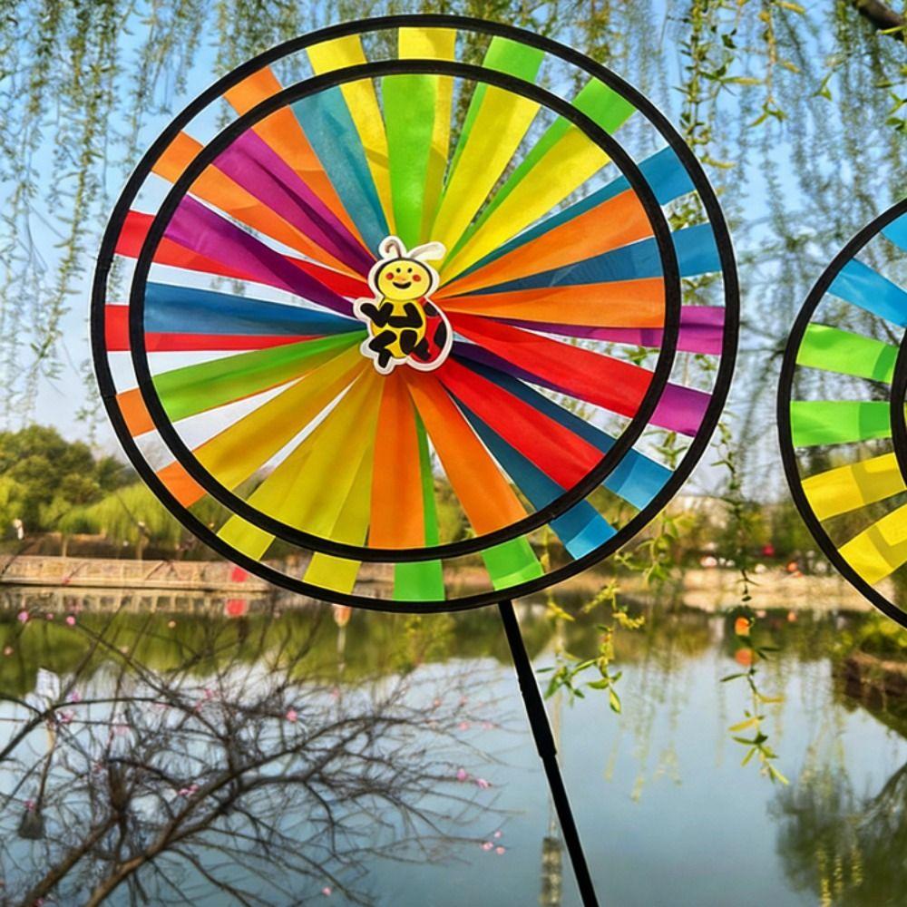Multistyles Sunflower Windmill Stake Standing Lawn Flower Pinwheel  Outdoor Party Picnic Decor