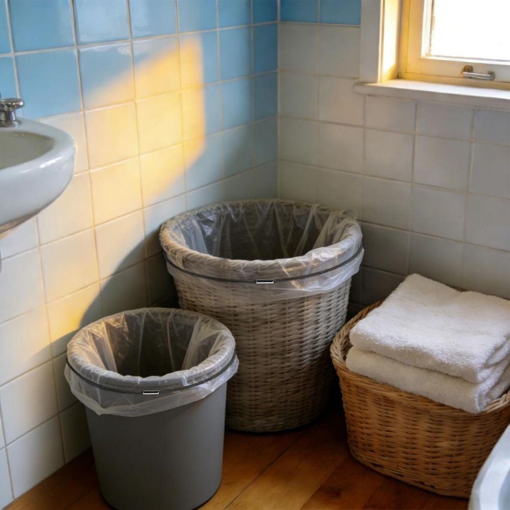 3Pcs Colorful Garbage Can Bands Durable Rubber Bands Universal Fit Trash Bag Holder  Household
