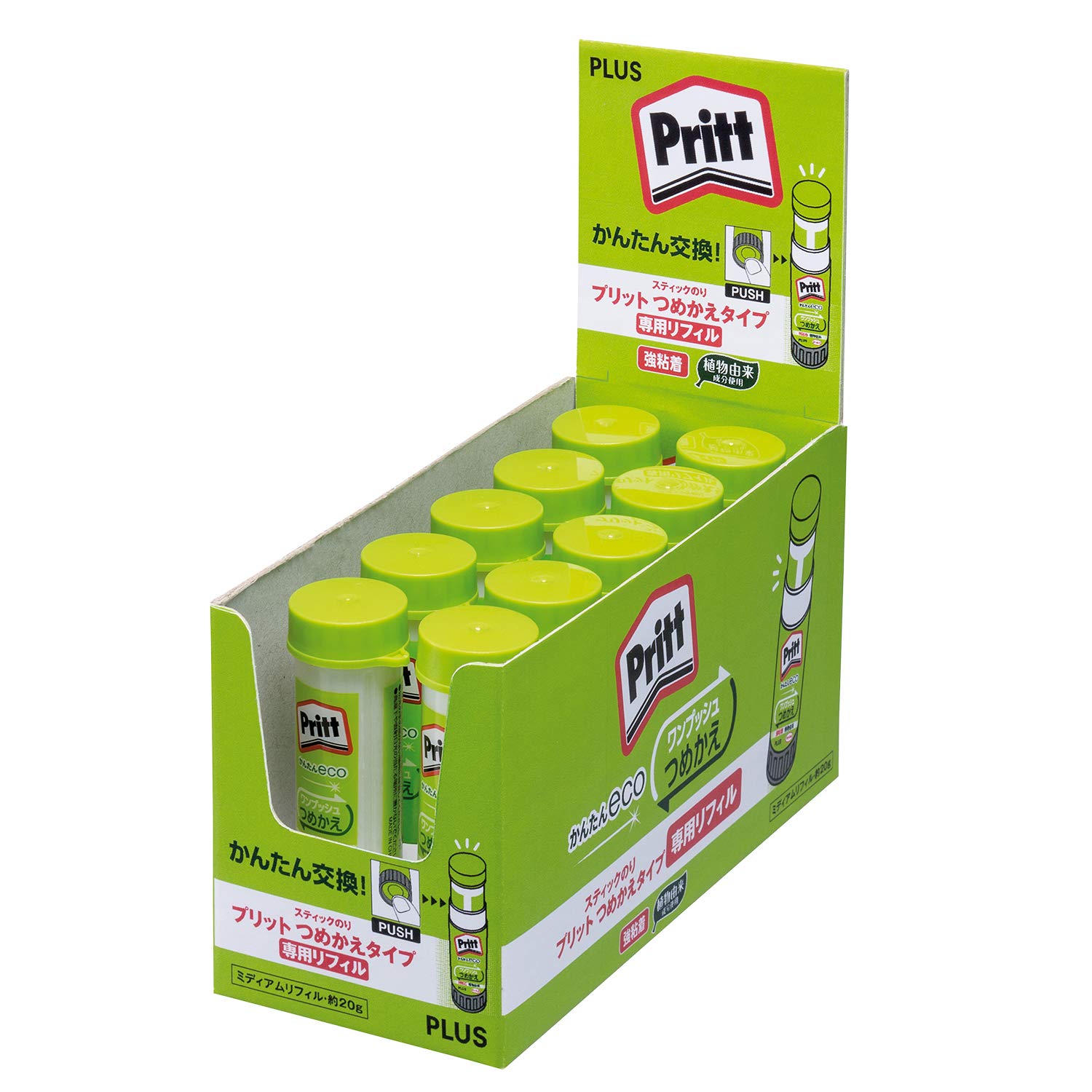 Клей-карандаш Pritt PLUS, средний, 10 штук (29-729 x 10)