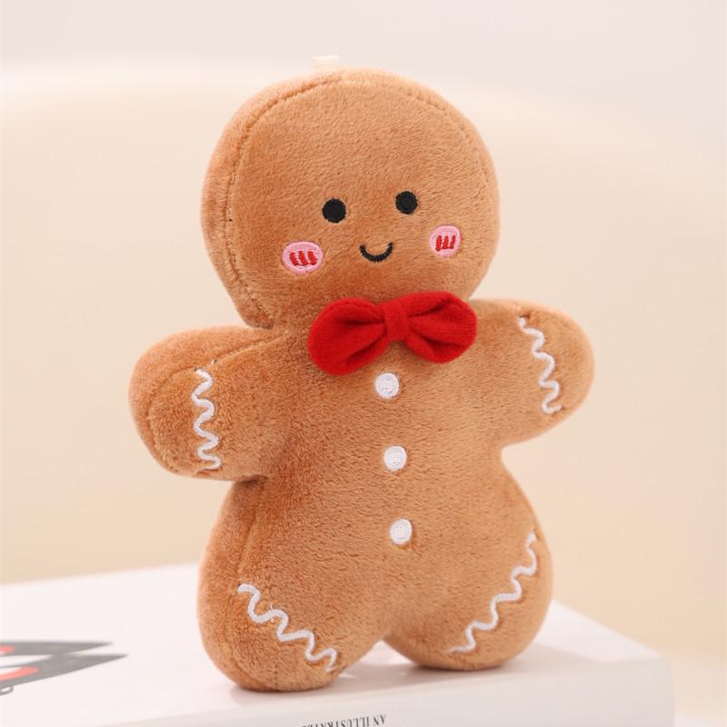 Gingerbread Man Pillow & Christmas Tree Cushion Set - Festive Holiday Decoration Gift for Kids