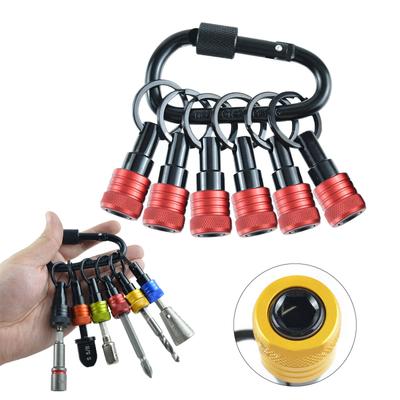 Set di 6 pezzi di portapunte esagonali da 1/4 di pollice Set di portapunte per cacciavite Versatile per un facile stoccaggio e trasporto