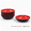 Minna Melaminowe Czerwono-Czarne Miseczki do Zanurzania