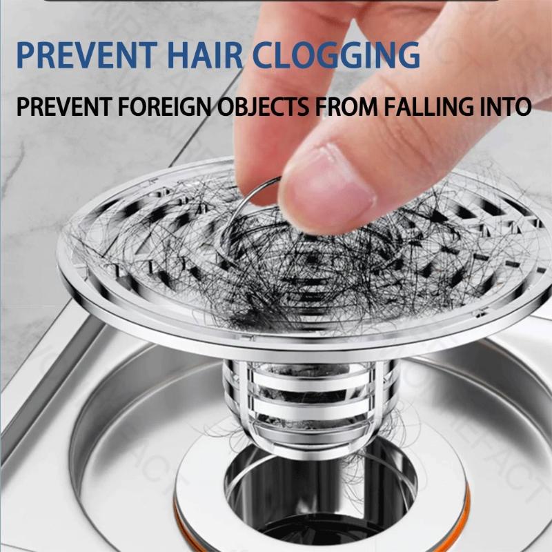Stainless Steel Universal Floor Drain Core Odor Proof Anti Clog Filter For Bathroom Shower Kitchen Use