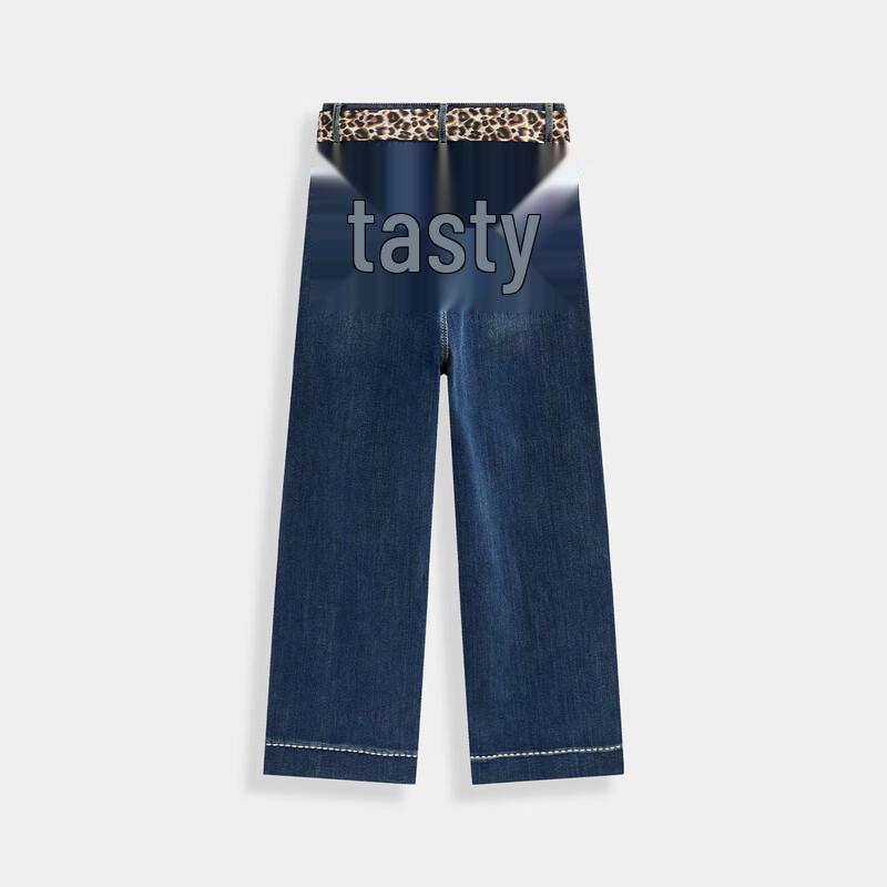 IEF Women's Leopard Print Straight-Leg Denim Jeans