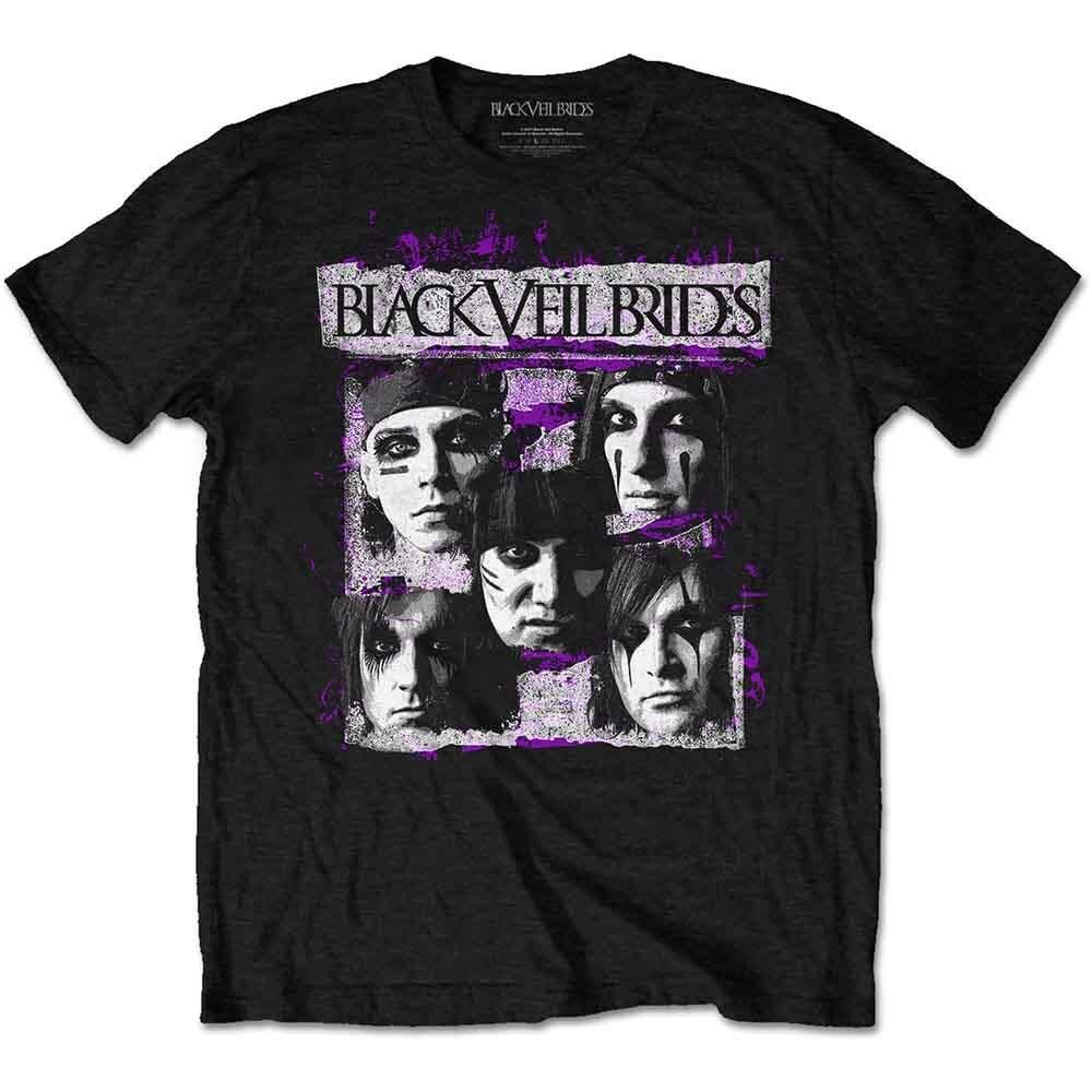 Rockoff Trade Unisexs Black Veil Brides Grunge Faces TShirt Large S