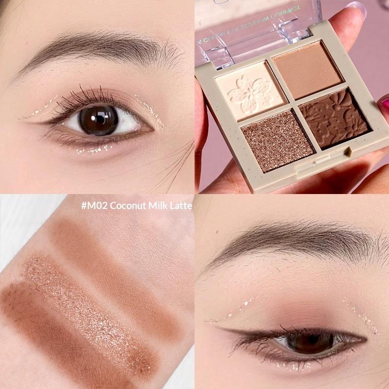 Children's Day Large Sequins Four-color Children's Eyeshadow Party Dance Stage Makeup Fine Sequins 4-color Eyeshadow Disc