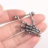 14G Sexy Skeleton Skull Hand Bar Barbell Nipple Shield Ring Punk Body Piercing