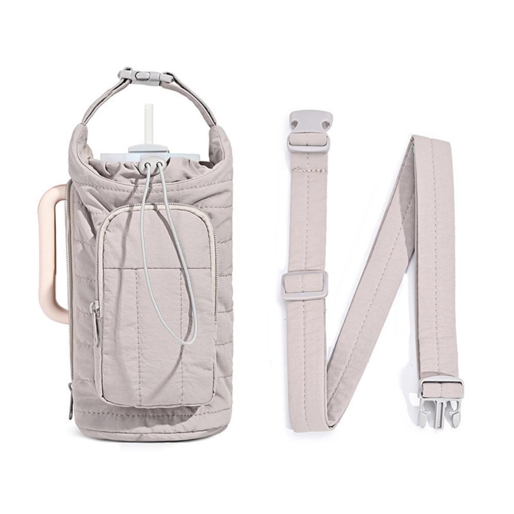 

Water-resistant Water Bottle Holder Bag Large Capacity Portable Carrier Bag with Strap Insulating Cup Sleeve for Outdoor Sports