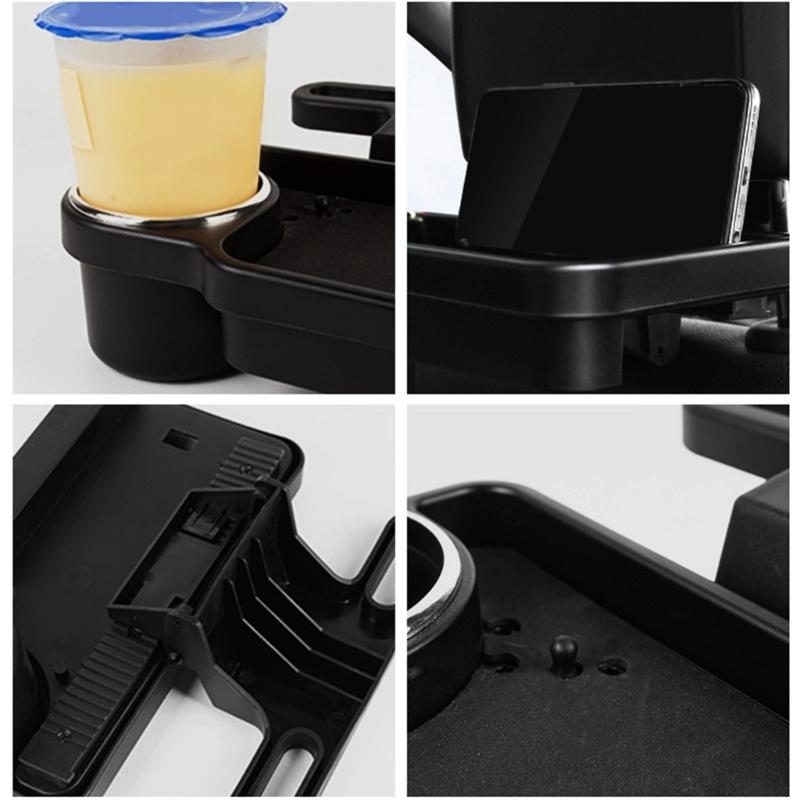 Multifunctional Headrest Table Drink Holder Car Dinner Plate Car Seats Tray Cup Holder Phone Stand Interior Accessory