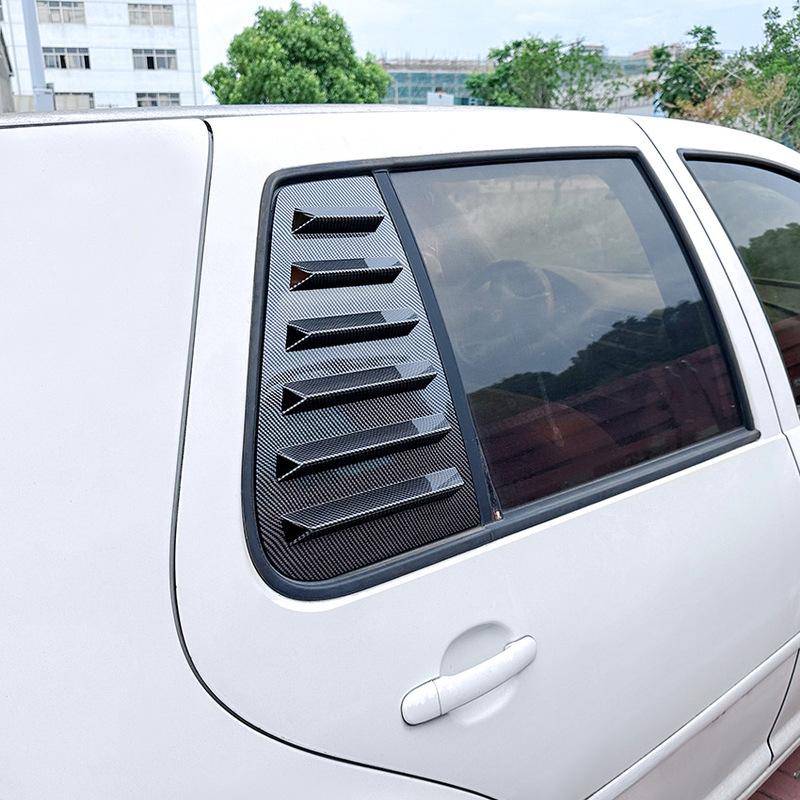 Cubierta de persiana de ventana trasera brillante negra para Volkswagen para VW Golf 4 MK4 1997-2006 Rejillas de ventilación laterales