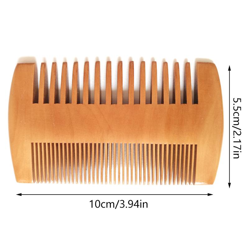 Wooden Comb Natural Peach Wood Super Narrow Tooth Wood Combs No Static Lice Beard Scraping Comb Hair Styling Tool