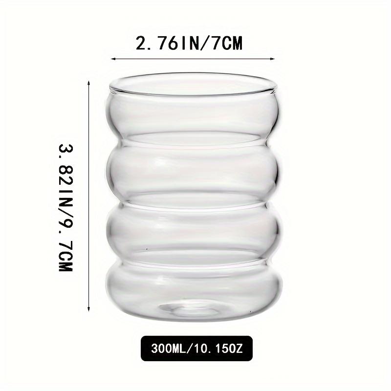 4pcs Caterpillar Glass Cups With Straws High Borosilicate Glass Water Cups Iced Coffee Cups Drinking Glasses For Juice Milk Tea And More Summer Winter