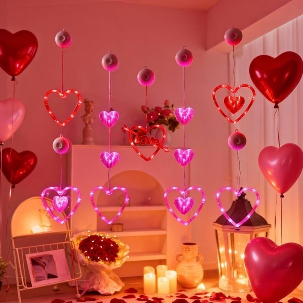 Beautiful Valentine Day LED String Lights Creative Suction Cup Atmosphere Light  Proposal Ceremony