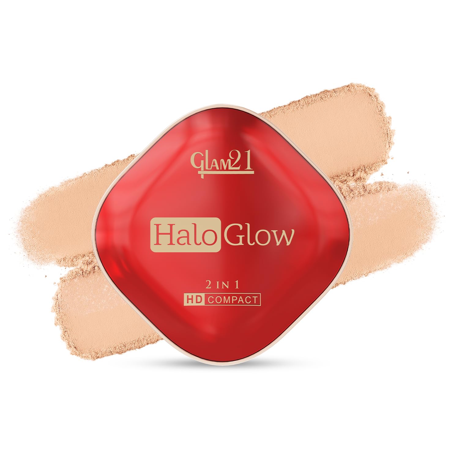 

Glam21 Halo Glow 2-in-1 HD Compact | Matte & Shimmer Shades | Velvet Matte & Soft Glow Shimmer | Oil Control, Brightening & Radiant Finish | Enri