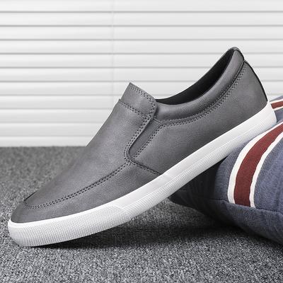 New Men's Quality Casual PU Leather Shoes Fashion Korean Shoes Slip On Men Loafers Soft Lightweight  Flat Shoes Sneakers