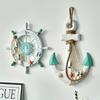 Creative Helmsman Anchor Wall Decoration Wooden Handicraft Set Wall Mounted Home Decor Items Ship Rudder Home Decoration