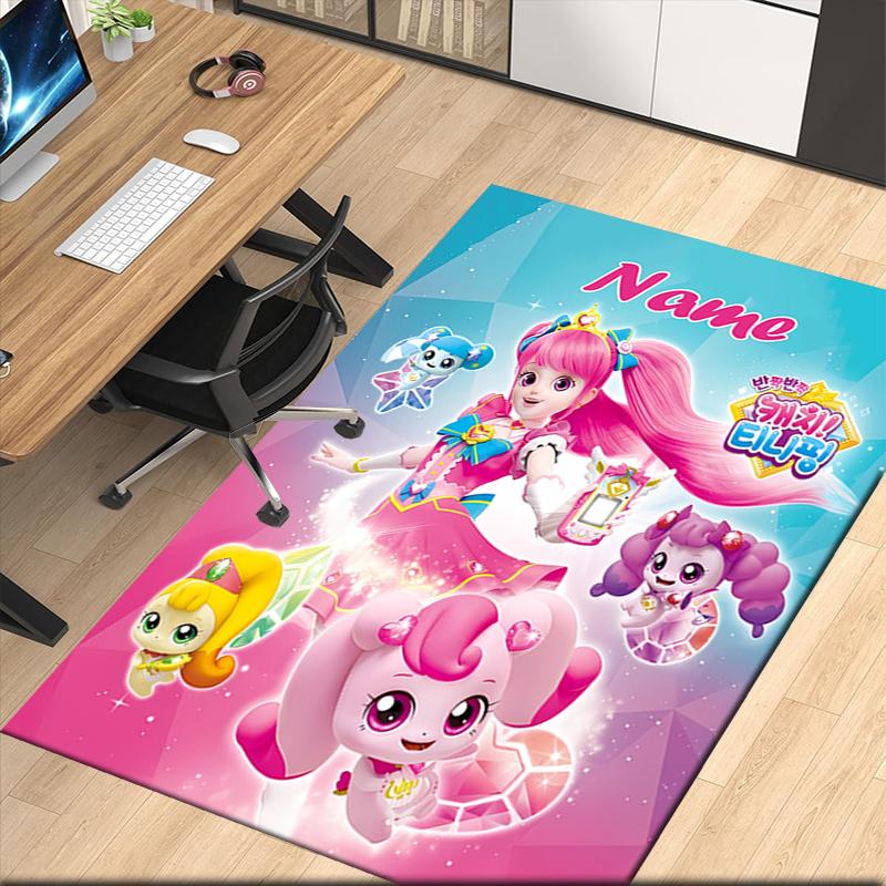 Custom Name Twinkle Catch Teenieping Printed Carpet, for Office Chair Living Room Bedroom Kitchen Room Decor Gifts.