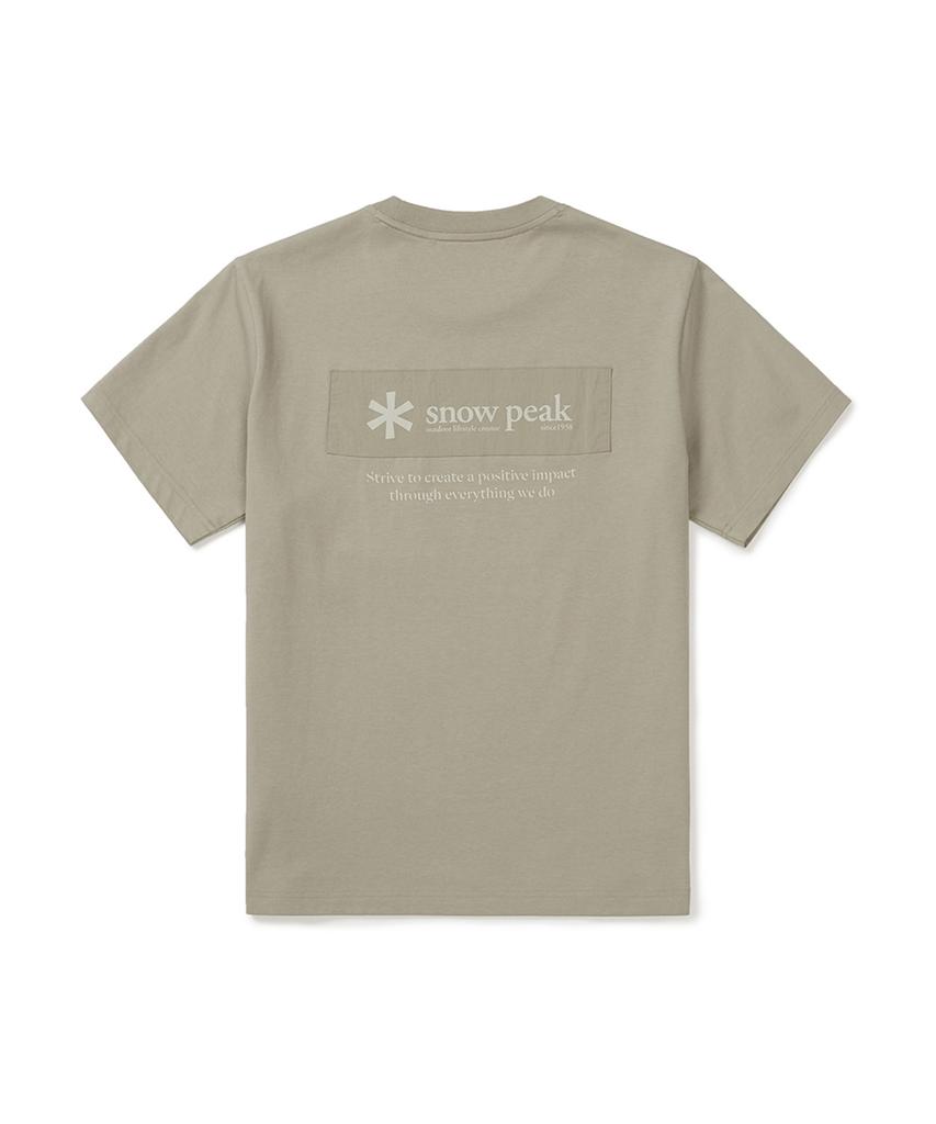 SNOWPEAK APPAREL Aerocool Woven Patch Short Sleeve T-Shirt (S25Mmfts24) Beige