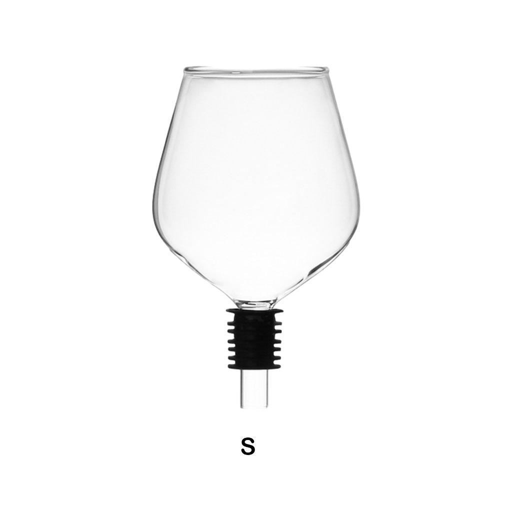 Wine Bottle Glass Topper Drink Directly From the Bottle,Crystal Transparent Shot Glass Cup Wine Decanter with Cork