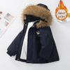 Girls' Thickened Cotton Parka Jacket with Fleece Lining – 2026 New Style Winter Wear for Big Kids