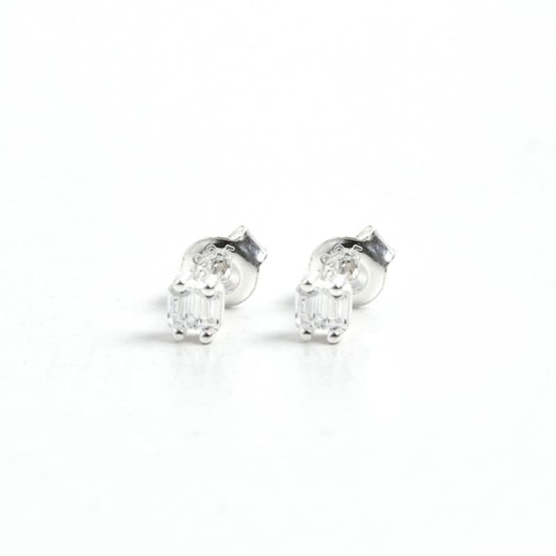 HAS [Silver925] HTY015 Mini Square Cubic Earrings