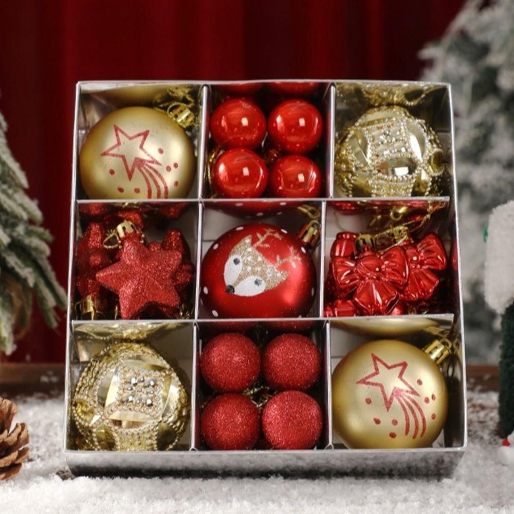 35Pcs/Set 6CM Christmas Tree Balls Creative Xmas Baubles  Scene Supplies
