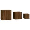 815989 vidaXL Side Tables 3 Pcs Brown Oak Engineered Wood