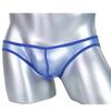 Men Sexy See-Through Mesh Solid Color T-Back Thong Briefs Low Rise Underwear