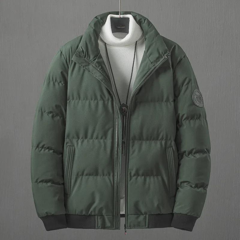 Herre Vinter Hette Bomullsjakke - Trendy Casual Kort Kåpe