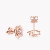 Plated 14K Gold  925 Sterling Silver VVS1 D Color Real Moissanite Diamond Flower Stud Earrings Wedding Fine Jewelry GRA