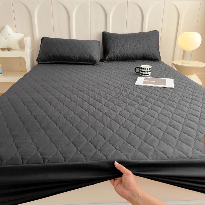 Wasserdichter Rutschfester Gesteppter Spannbettlaken-Schutz - Staubdichte Matratzenauflage für Wohnheim