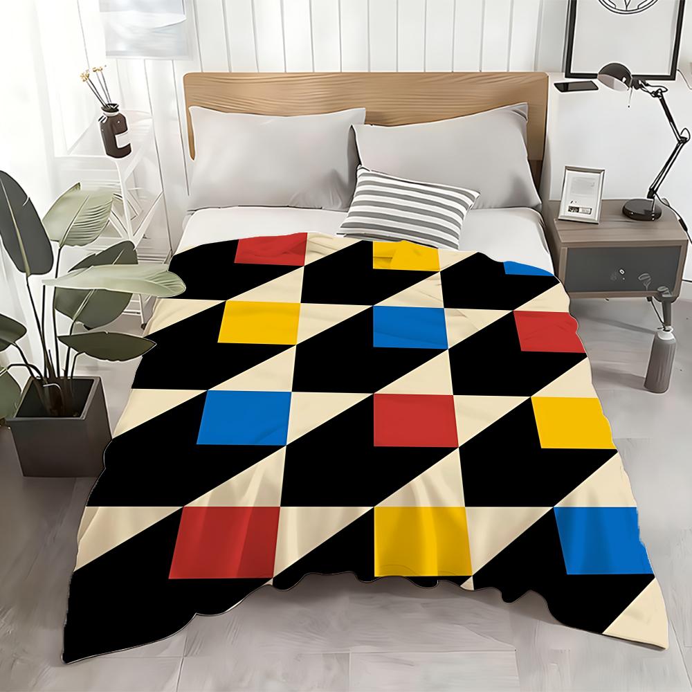 Famous B-Bauhaus Designs Throw Flannel Throw Blanket: Soft Kid-Friendly Warm Anti-Static All Season Washable Couch Bed Home