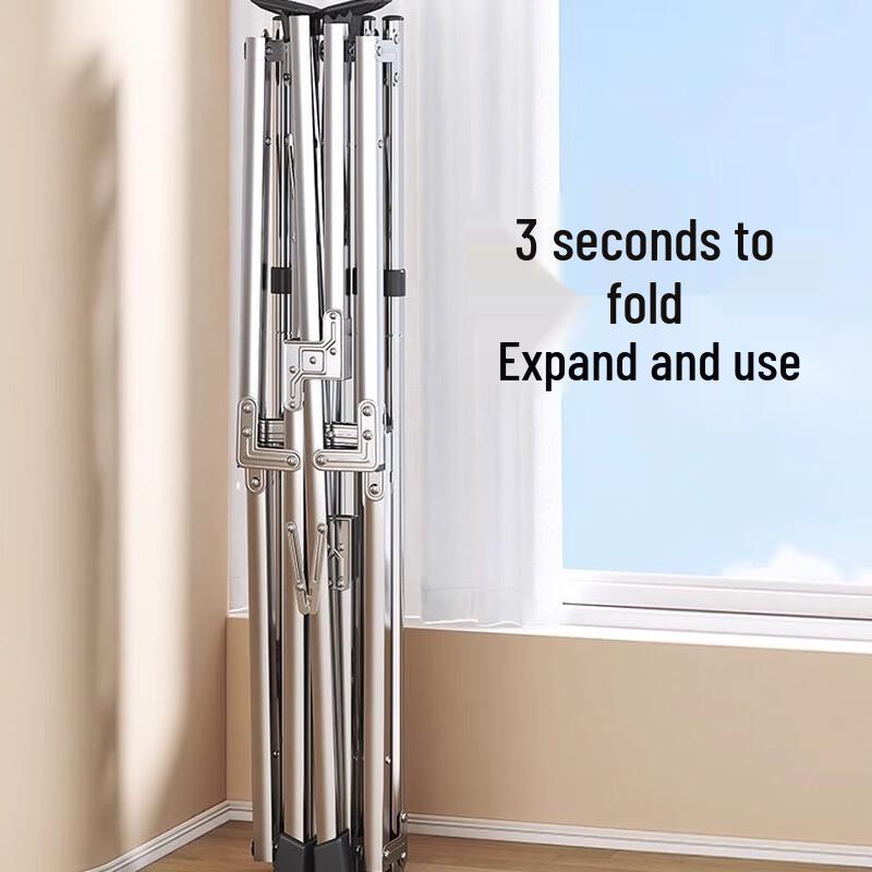 OIMG Folding Stainless Steel Clothes Drying Rack