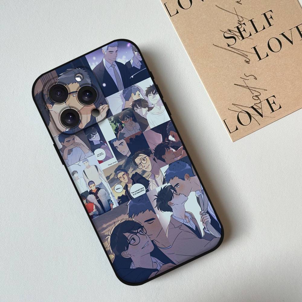 Here U Are Anime Phone Case For IPhone 17,16,15,14,13,12,11 Plus,Pro,Max,XR,XS,X,7,8 Plus,Mini Black Silicone Soft