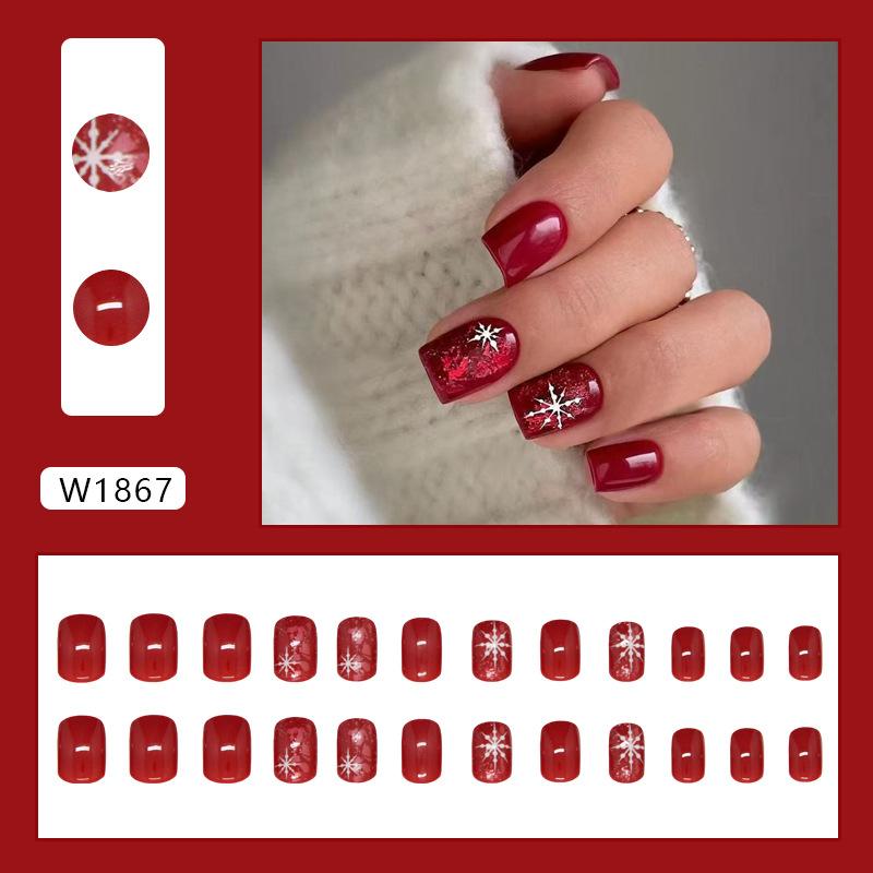 

Christmas atmosphere Ankara red fragments fine flash snow versatile ins European and American style 24 pieces