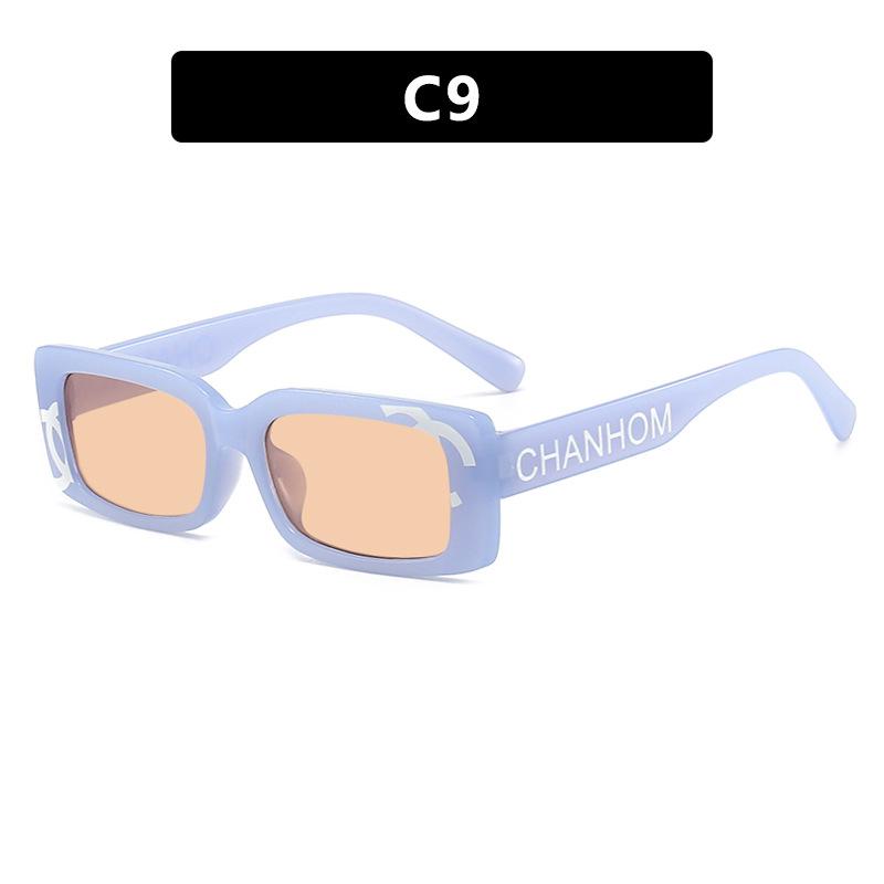High Quality Printed letters small frame square sunglasses new retro sunglasses ladies Korean trend sunglasses fashion wear street shooting