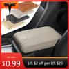 Car Sticker Tesla For Tesla Model 3 Y S X Roadster Cybertruck Juguete SpaceX Car Leather Armrest Box Height Pad Center Console C