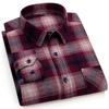 Cotton Flannel Mens Checkered Shirts Long Sleeve Soft Plaid Shirt for Men Leisure Classical Vintage Comfortable Man Clothing New
