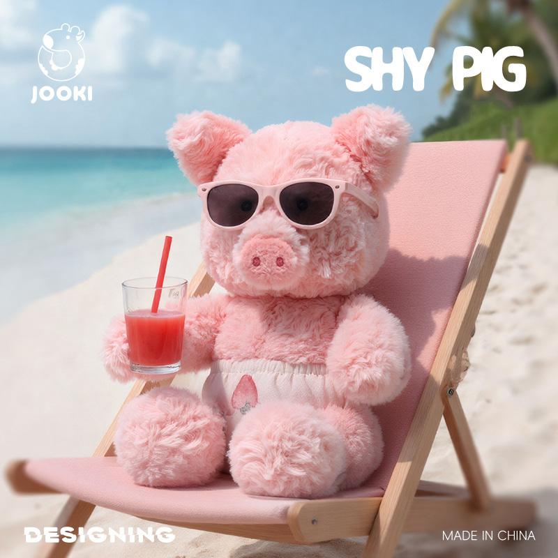 35Cm Lovely Pink Pig Plush Toys Soft Stuffed Shy Piggy Doll Cartoon Pink Diaper Pig Animal Plush Toys Girl Kids Birthday Gifts