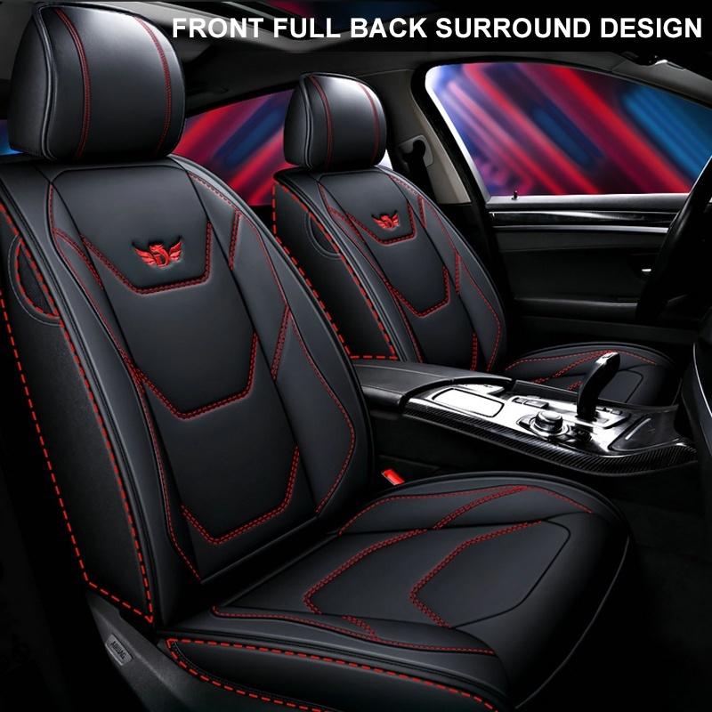 1PCS Luxus Universal Volle Auto Sitz Matte Abdeckungen Kissen PU Leder Protector Pad