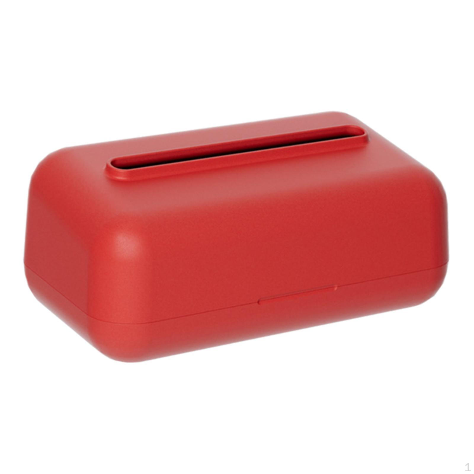 

Диспенсер для салфеток в автомобиль, художественный настольный держатель, стильный декоративный, гладкий, открывающийся держатель для салфеток красный
