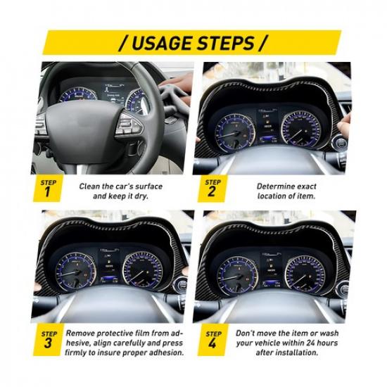 Driver Side Dashboard Frame Cover Trim Carbon Fiber For Infiniti Q50 2014-