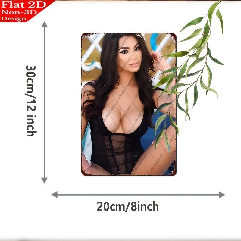 Retro Metal Sign Sexy Girl Wall Art Decor 20x30 cm
