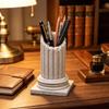 Vintage Roman Pillar Pen Holder, 3D Printed Column Stationery Container, Decorative Pencil Organizer Box for Home Office Desk