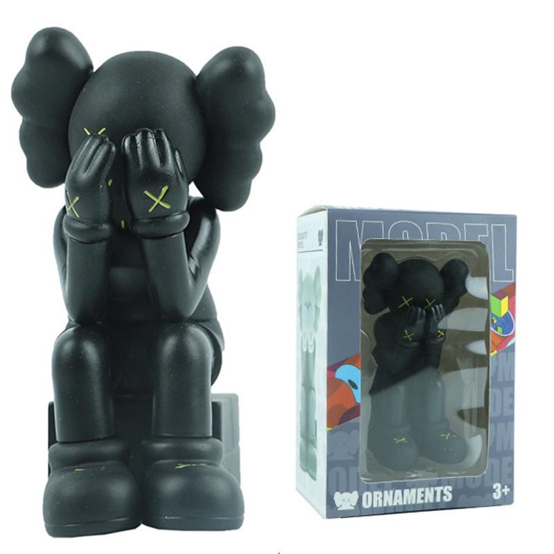 

Xx Eye Колекційна модна фігурка Kaws для косплею для декору автомобіля та колекції чорний