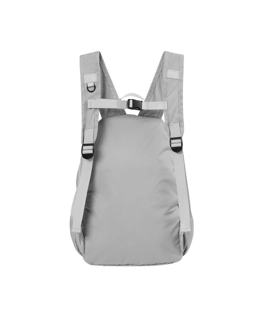 Hanahi Double Diagonal Zipper Backpack Gray