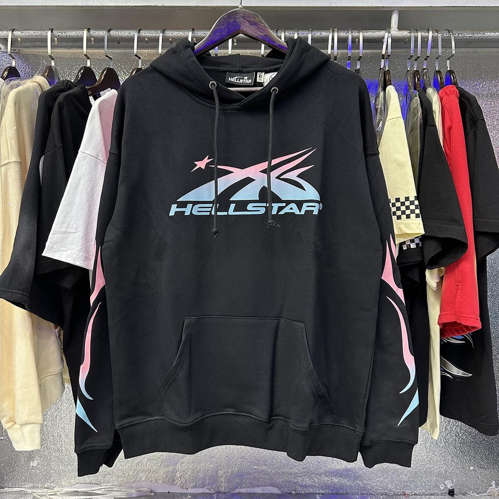 [Autumn and Winter Series] Fog High Street Washing Water Old Heavy Industry Head Printing Casual Sweater Couple Hoodie